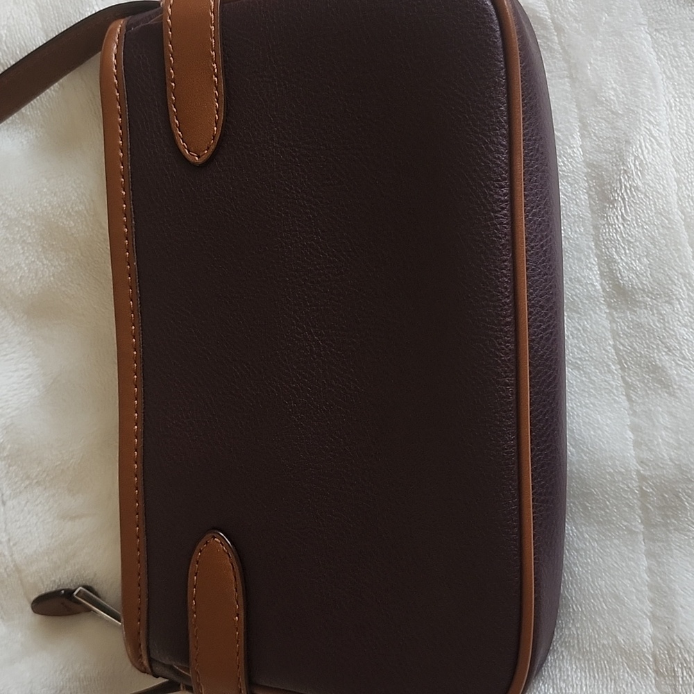 Ralph Lauren Deep Burgundy and Brown Crossbody Bag - Picture 8 of 16